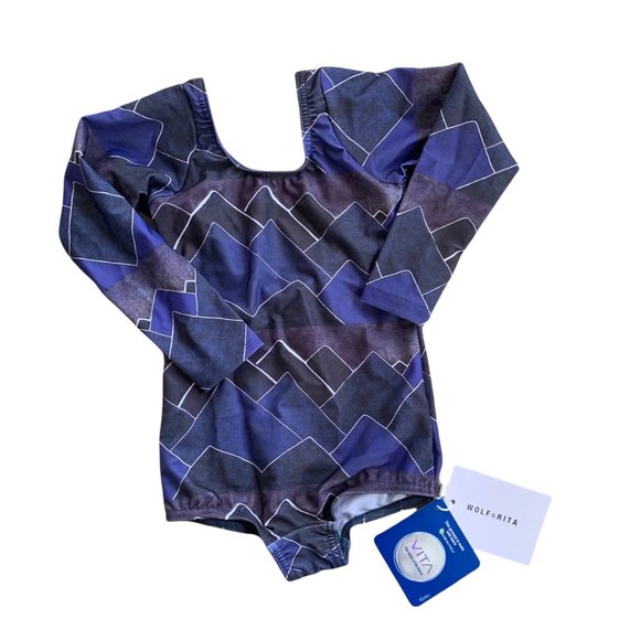 NWT Wolf & Rita Mountain Print Swimsuit Leotard 2T - Picture 1 of 7
